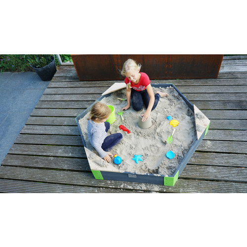 Thumbnail - EXIT Toys Sandkasten, BxL: 140 cm x 160 cm, Zedernholz grau