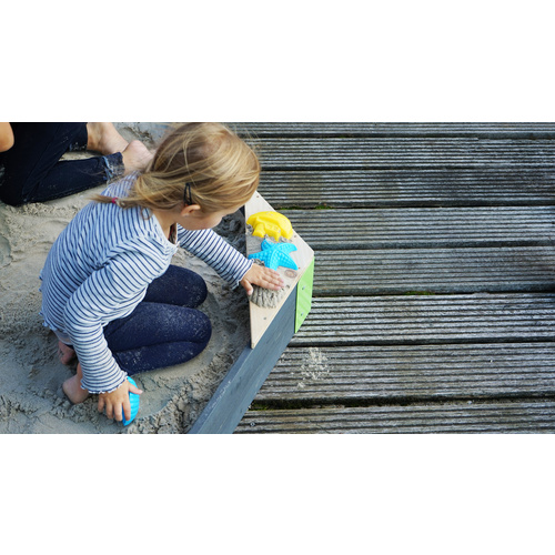 Thumbnail - EXIT Toys Sandkasten, BxL: 140 cm x 160 cm, Zedernholz grau