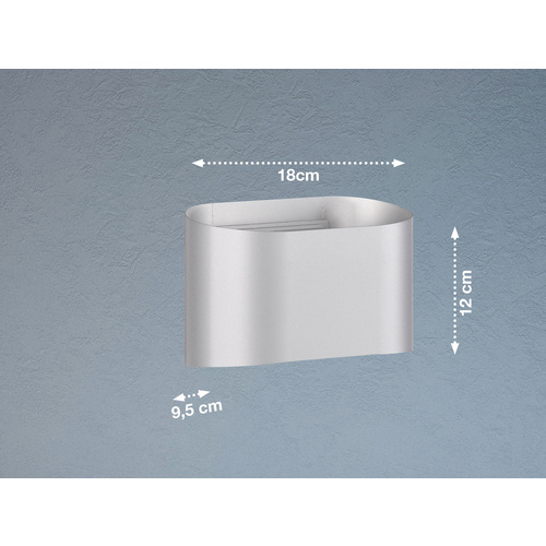Thumbnail - Fischer & Honsel Wandleuchte »Wall«, Metall, 3 W - silberfarben