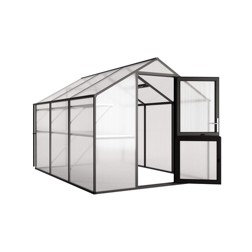 Thumbnail - Mr. GARDENER Gewächshaus »Premium«, BxL: 2,33 x 3,23 m, Steck-/Schraub-System - grau