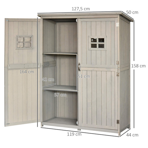 Outsunny Gartenschrank, BxH: 127,5 x 164...