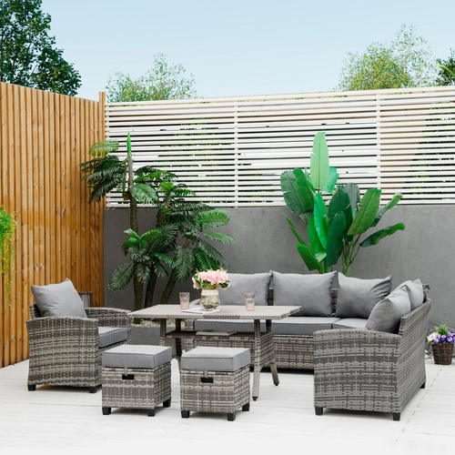 Outsunny Gartenmöbelset, verzinkter Sta...