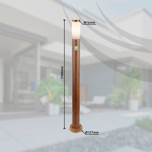 Thumbnail - GLOBO LIGHTING Außenleuchte »BOSTON«, Edelstahl, 15 W, ohne Leuchtmittel - braun