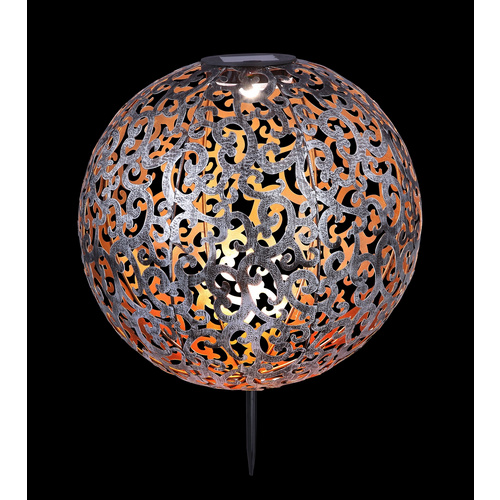 Thumbnail - GLOBO LIGHTING Solarleuchte, LED, Ø: 28,5 cm, Metall - silberfarben