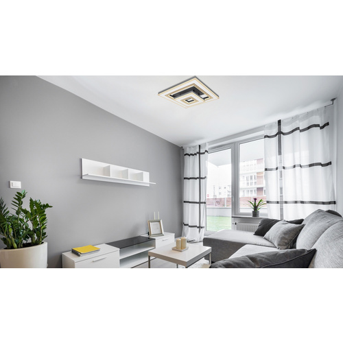 Thumbnail - GLOBO LIGHTING Deckenleuchte, (BxHxL): 50 x 11,5 x 50 cm, Metall 56 W - weiss