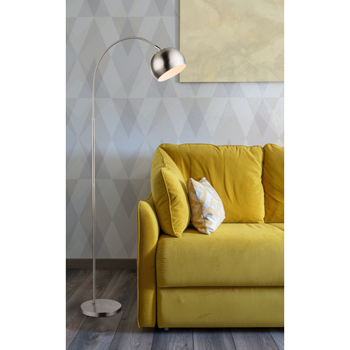 Thumbnail - GLOBO LIGHTING Stehleuchte »BENNO«, Höhe: 150 cm, 60 W, Metall glänzend, verchromt - silberfarben