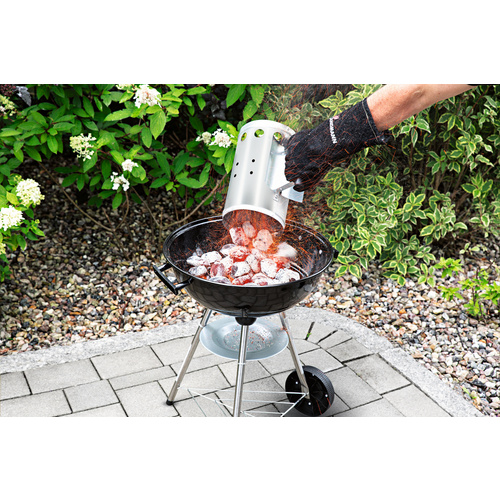 Thumbnail - LANDMANN Anzündkamin, 16,5x27 cm (ØxH), verzinkter Stahl, schwarz/silber - silberfarben