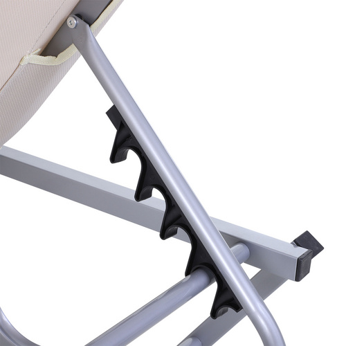 Outsunny Gartenliege, Aluminium, inkl. A...