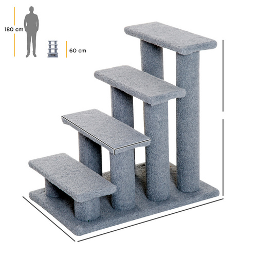 Thumbnail - PawHut Treppe, 63 cm, grau