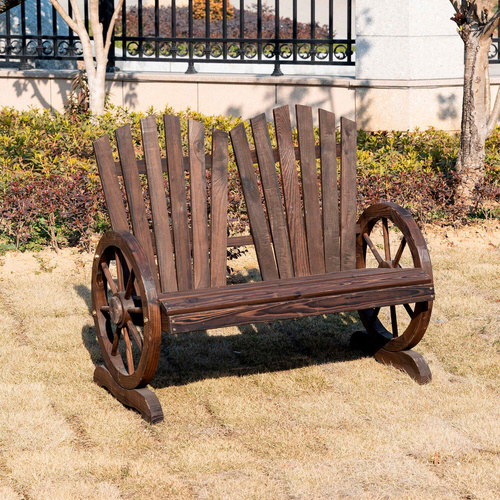 Outsunny Gartenbank, Holz, 2-Sitzer, BxH...