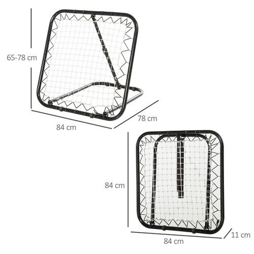 HOMCOM Rebounder, schwarz, Kunststoff/Me...