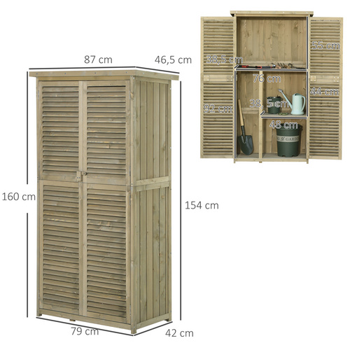 Outsunny Gartenschrank, BxH: 87 x 160 cm...