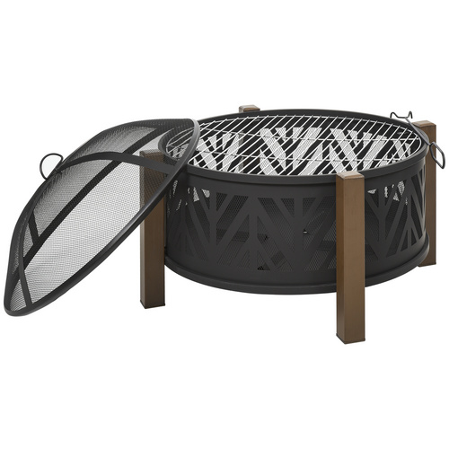 Outsunny Feuerschale, Höhe: 60 cm, schw...