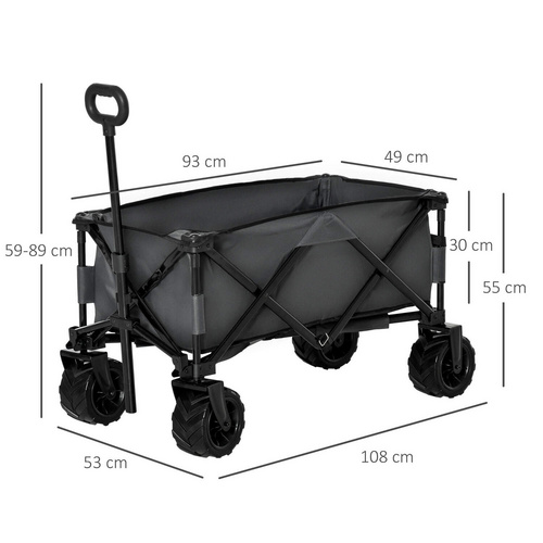 Outsunny Transportwagen, BxHxL: 55 x 91 ...