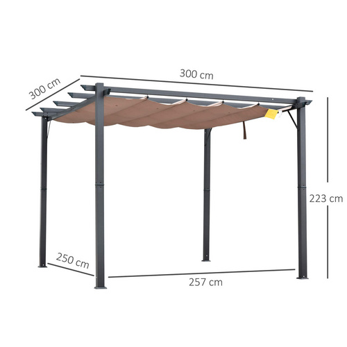 Outsunny Pergola, BxHxT: 300 x 223 x 300...