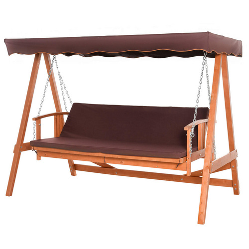 Outsunny Hollywoodschaukel, 3-Sitzer, na...