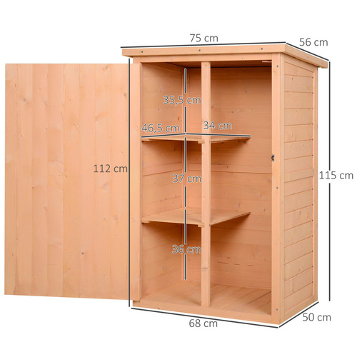 Outsunny Gartenschrank, BxH: 75 x 115 cm...