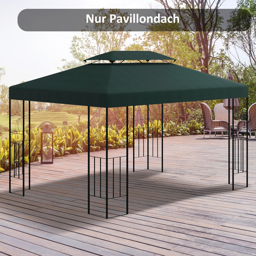 Thumbnail - Outsunny Ersatzdach für Pavillon, grau, 300 x 400 cm