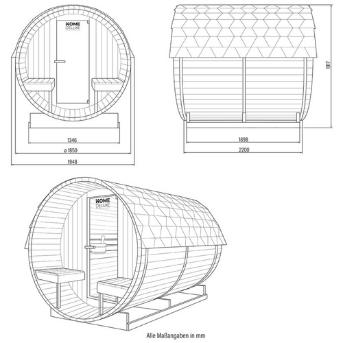 HOME DELUXE Fasssauna »LAHTI DELUXE - L... HOME DELUXE Fasssauna »LAHTI DELUXE - L...