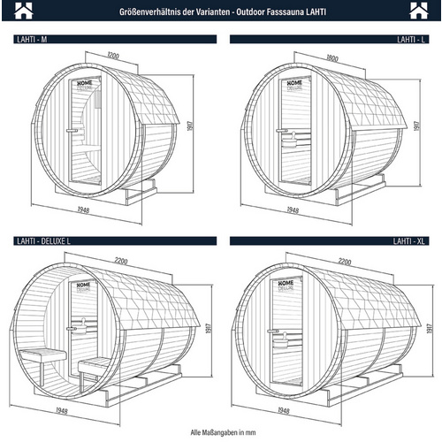 Thumbnail - HOME DELUXE Sauna »LAHTI M«, holzfarben, Fichtenholz, BxH: 194,8 x 191,7 cm - beige