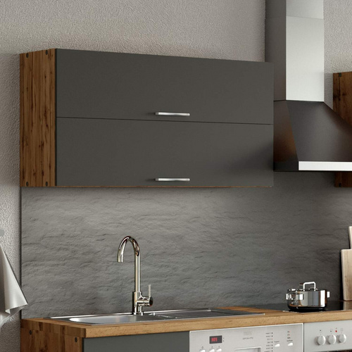 Thumbnail - HELD MÖBEL Klapphängeschrank »Bologna«, BxHxT: 110 x 57 x 34 cm, Holzwerkstoff - grau