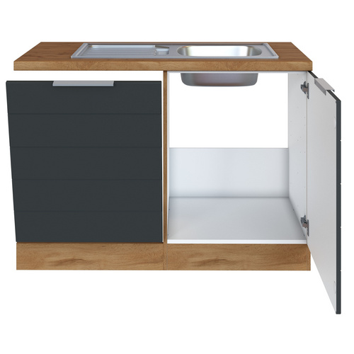 Thumbnail - HELD MÖBEL Spülenzentrum »Faro«, BxHxT: 120 x 86 x 60 cm, Holzwerkstoff - grau