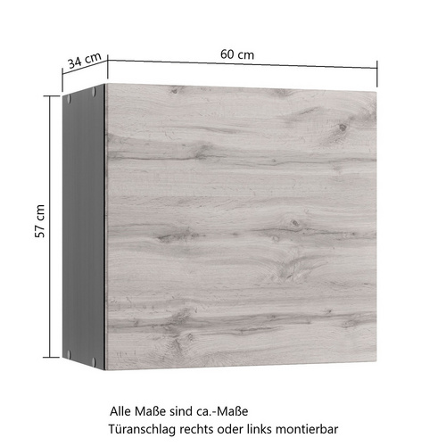 Thumbnail - HELD MÖBEL Hängeschrank »Tempa«, BxHxT: 60 x 57 x 34 cm, Holzwerkstoff - bunt