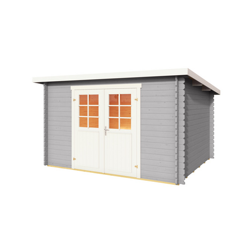 Mr. GARDENER Gartenhaus »Malta«, Holz, BxHxT: 300 x 211 x 290 cm (Außenmaße) - grau |  Fichte  |  7,2 m²