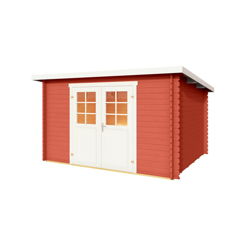 Mr. GARDENER Gartenhaus »Malta«, Holz, BxHxT: 300 x 211 x 290 cm (Außenmaße) - rot |  Fichte  |  7,2 m²