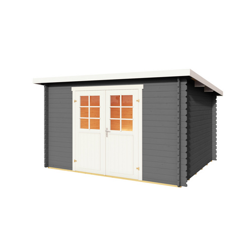 Mr. GARDENER Gartenhaus »Malta«, Holz, BxHxT: 300 x 211 x 290 cm (Außenmaße) - grau |  Fichte  |  7,2 m²