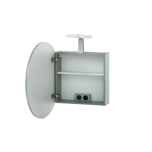 Thumbnail - SCHILDMEYER Spiegelschrank »Bjarne«, BxHxT: 65 x 68,3 x 16 cm, grün, LED 392 lm - gruen