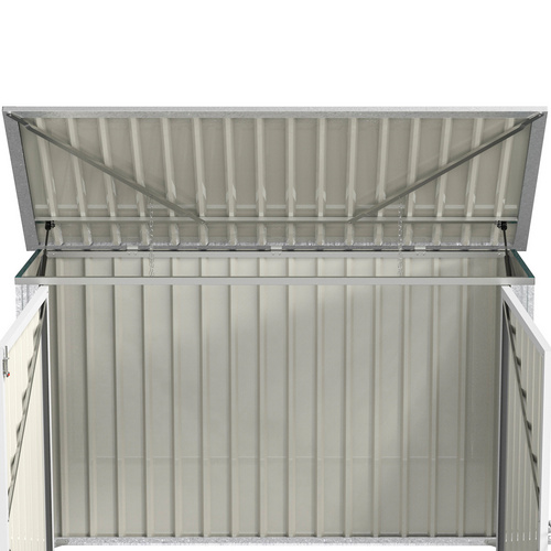 Thumbnail - Outsunny Mülltonnenbox, BxHxT: 104,5 x 128,5 x 128,5 cm, Stahl - gruen