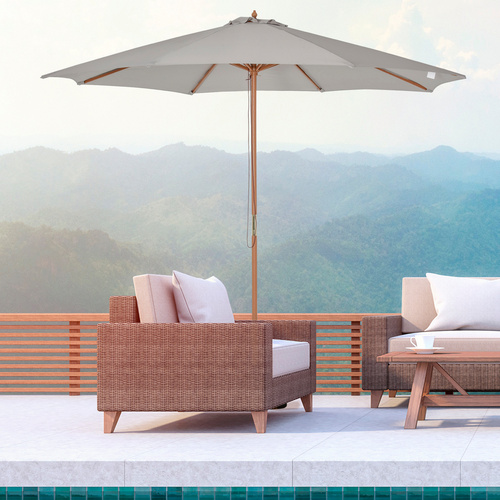 Thumbnail - Outsunny Sonnenschirm, Höhe: 250 cm, grau