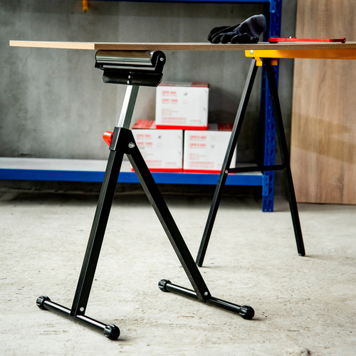 Thumbnail - HOMCOM Rollenbock, BxHxL: 50 x 68-110 x 44 cm, Metall - schwarz