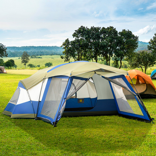 Thumbnail - Outsunny Campingzelt, BxHxL: 487 x 237 x 518 cm, Polyester, Wassersäule: 3000 - blau
