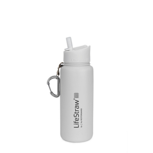 LifeStraw Wasserflasche, 0,7 l, Höhe: 24 cm, Edelstahl – weiss