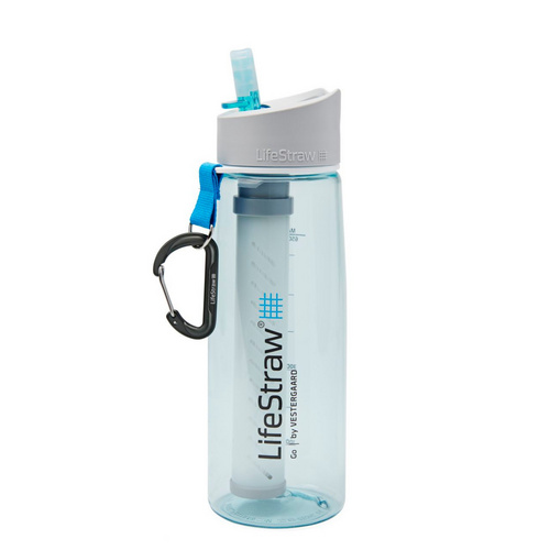 LifeStraw Wasserflasche, 0,7 l, Höhe: 23,5 cm, Kunststoff – blau