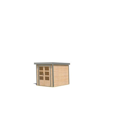 KARIBU Gartenhaus »Osterby 2 A«, BxHxT: 227 x 208,5 x 213 cm (Außenmaße inkl. Dachüberstand), Wandstärke 19 mm - braun |  Fichte  |  4,45 m²