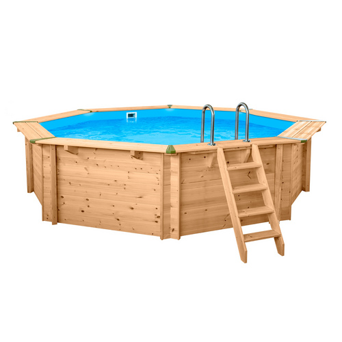 INTERLINE Schwimmbecken »Java«, rund, BxH: 530x136 cm, Holz - blau