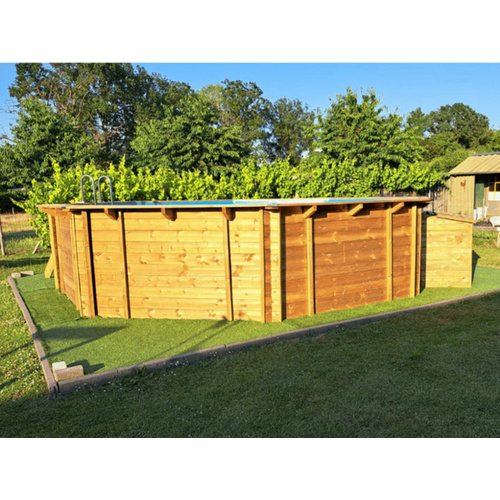 Thumbnail - INTERLINE Schwimmbecken »Java«, rund, BxH: 530x136 cm, Holz - blau