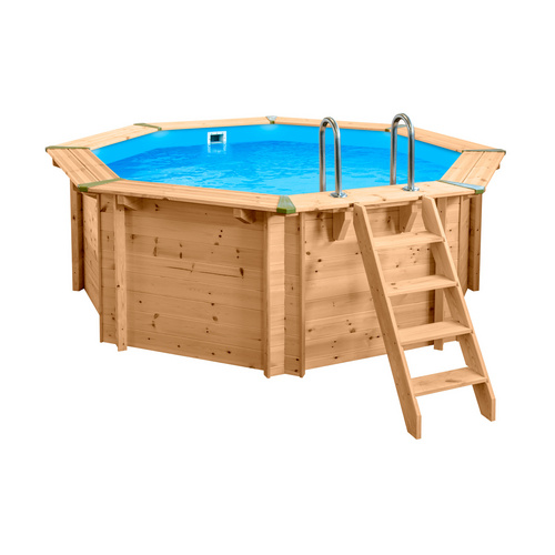 INTERLINE Schwimmbecken »Java«, rund, BxH: 355x116 cm, Holz - blau