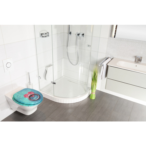 Thumbnail - Sanilo WC-Sitz, BxL: 37,7 x 47 cm, Knocker - blau