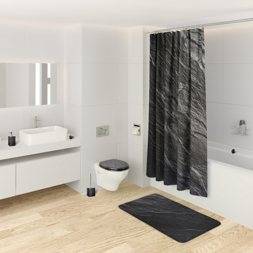 Sanilo WC-Sitz, BxL: 37,7 x 47 cm, Granit - schwarz