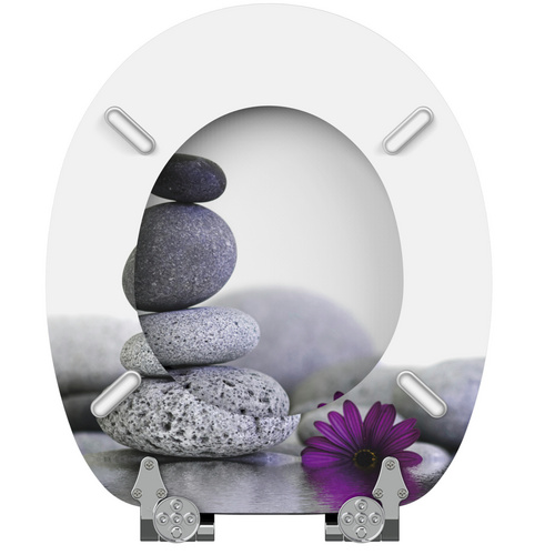 Thumbnail - Sanilo WC-Sitz, BxL: 37,7 x 47 cm, Energy Stones - grau