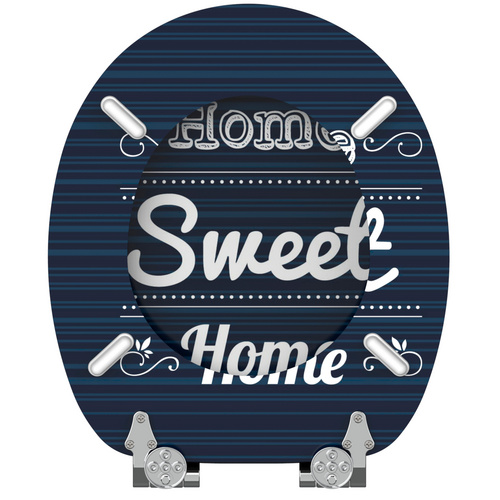 Thumbnail - Sanilo WC-Sitz, BxL: 37,7 x 47 cm, Home Sweet Home - schwarz