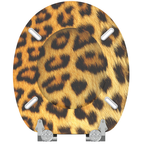 Thumbnail - Sanilo WC-Sitz, BxL: 37,7 x 47 cm, Leopardenfell - braun