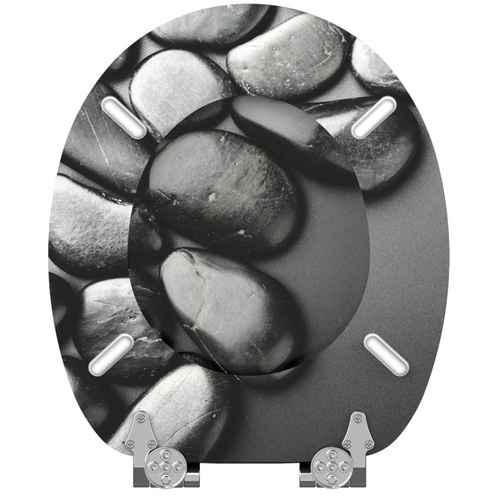 Thumbnail - Sanilo WC-Sitz, BxL: 37,7 x 47 cm, Hot Stones - schwarz