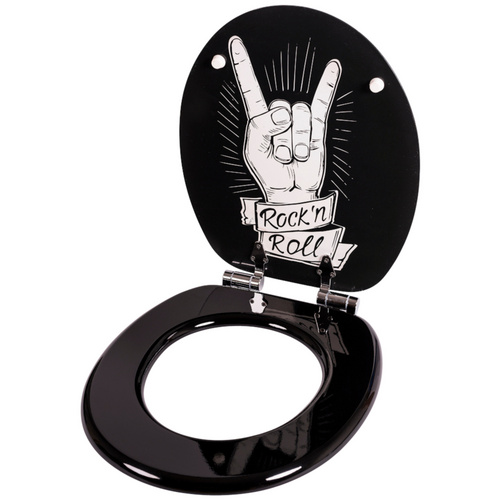Thumbnail - Sanilo WC-Sitz, BxL: 37,7 x 47 cm, Rock 'N' Roll - schwarz