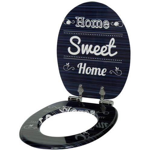 Thumbnail - Sanilo WC-Sitz, BxL: 37,7 x 47 cm, Home Sweet Home - schwarz