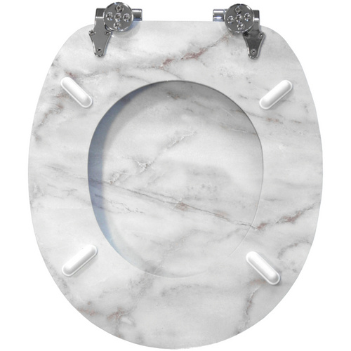 Thumbnail - Sanilo WC-Sitz, BxL: 37,7 x 47 cm, Marmor - weiss